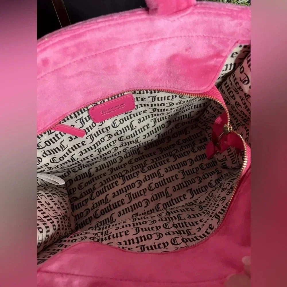 Juicy Couture Free Love Big Spender Pink Tote Bag NWT